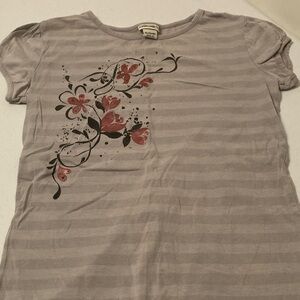 Stylish Kids Striped Graphic Shirt - Gray